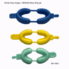 Floride Trays Hinged – MEDIUM Yellow (50 pc/pk) - Fortec