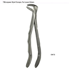 73 European Style Forceps, For Lower Molars