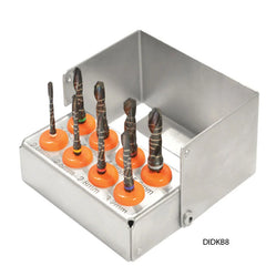 8PC DENTAL DRILL KIT (BLACK COATED) (For Training Purposes Only)