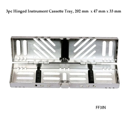 Capsule series – 3 pc Hinged Instrument Cassette Tray