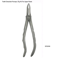 Extraction Forceps, 49 European Style Root Forceps Serrated, For Upper Roots
