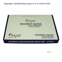 Headrest Sleeve, pastic 10″ x 14″ 0.02mm Thick (250 pcs) - Fortec