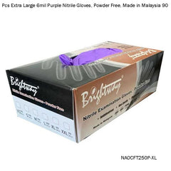 90pcs Extra Large 6 Mil Purple Nitrile Gloves - Powder-Free - Fortec