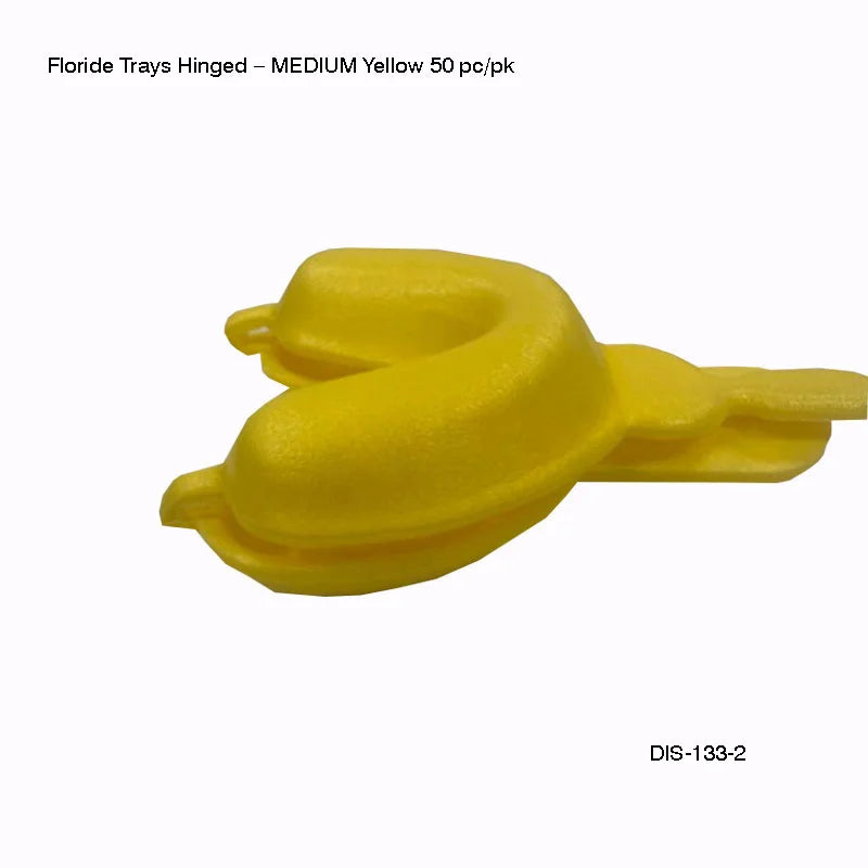 Floride Trays Hinged – MEDIUM Yellow (50 pc/pk) - Fortec 