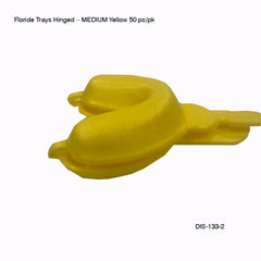 Floride Trays Hinged – MEDIUM Yellow (50 pc/pk) - Fortec 
