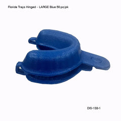 Floride Trays Hinged – LARGE Blue (50 pc/pk) - Fortec 