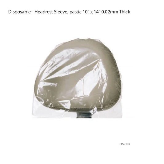 Headrest Sleeve, pastic 10″ x 14″ 0.02mm Thick (250 pcs) - Fortec 