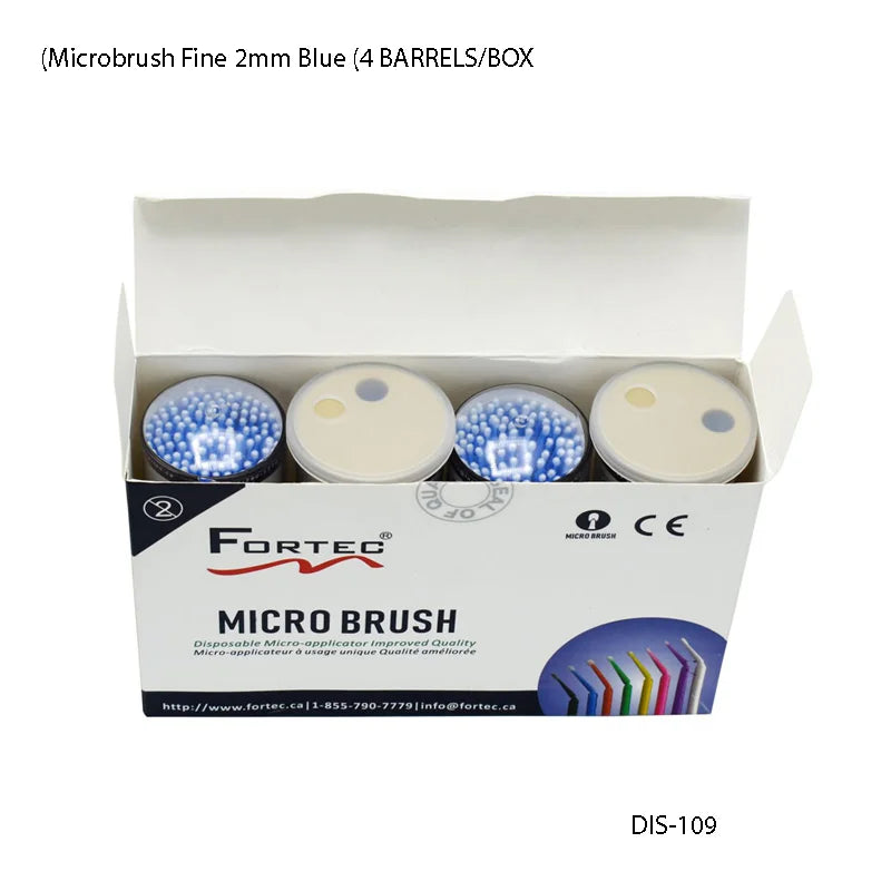 Microbrush Fine 2mm Blue (4 BARRELS/BOX) - Fortec 