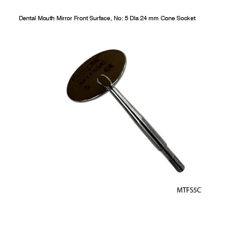 Dental Mouth Mirror No.5, 24mm Cone Socket - Fortec 