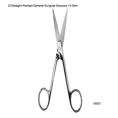 21 Straight Pointed General Surgical Scissors (14.5cm)