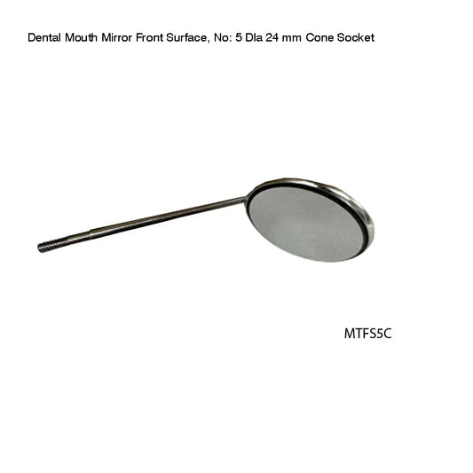 Dental Mouth Mirror No.5, 24mm Cone Socket - Fortec 