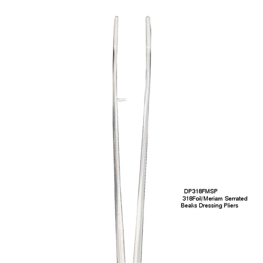 318 Foil/Meriam Serrated Beaks Dressing Pliers - Fortec 