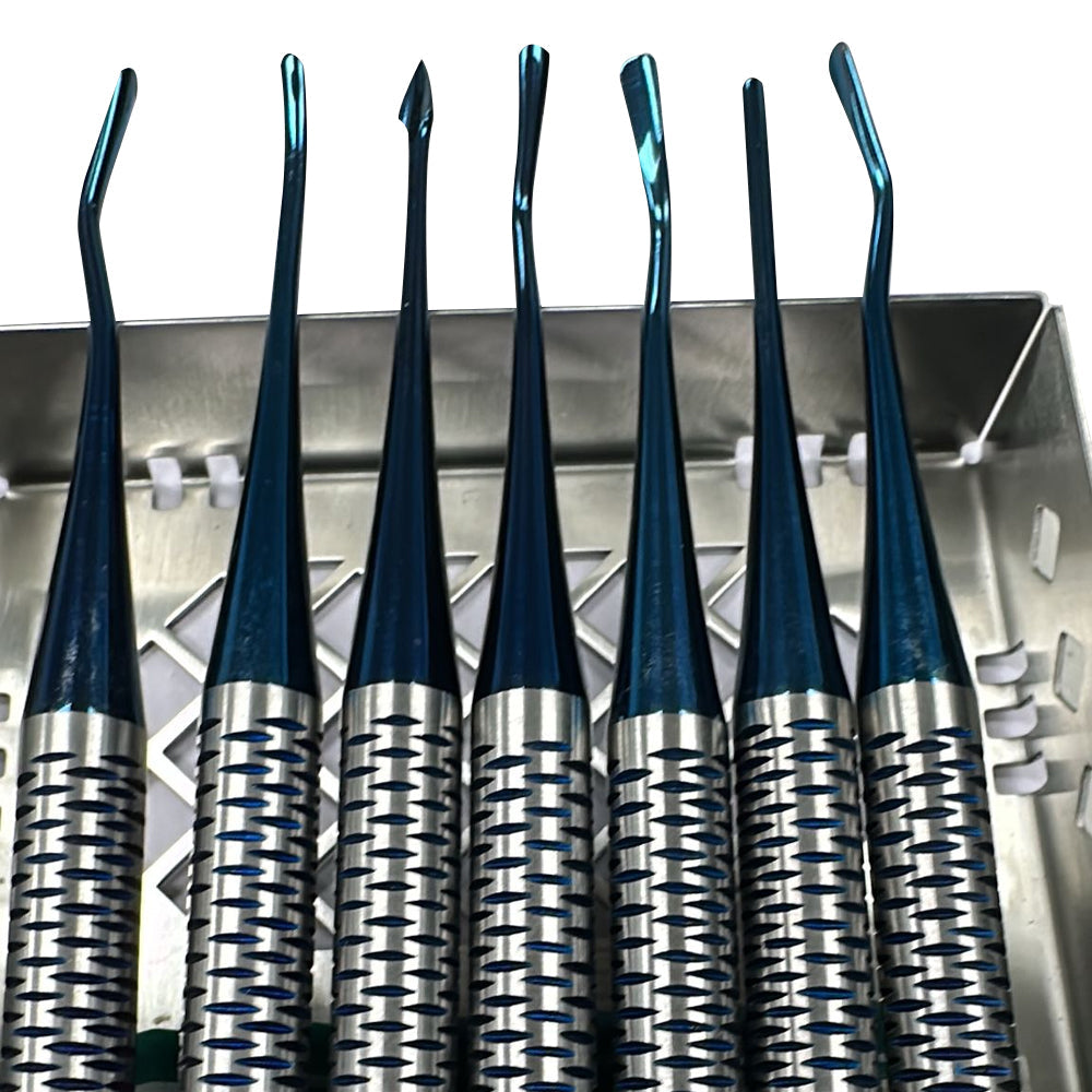 SET OF 7 PDL ELEVATORS (BLUE TIPS) - Fortec 