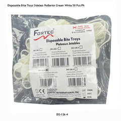 Bite Trays – Sideless Posterior (Cream White) (50 pc/pk) - Fortec 