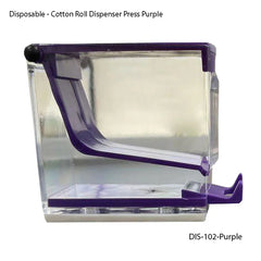 Cotton Roll Dispenser Press Purple 800×800 - Fortec 
