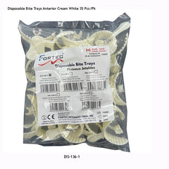 Disposable – Bite Trays – Anterior (Cream White) (35 pc/pk) - Fortec 