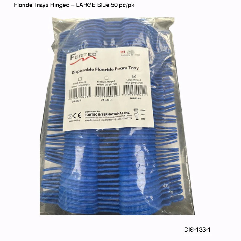 Floride Trays Hinged – LARGE Blue (50 pc/pk) - Fortec 