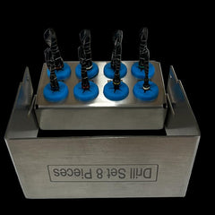 8PC DENTAL DRILL KIT (BLACK COATED) (For Training Purposes Only)