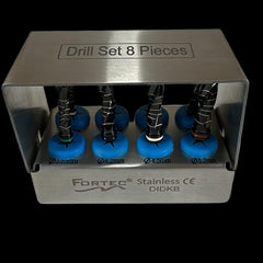 8PC DENTAL DRILL KIT (BLACK COATED) (For Training Purposes Only)
