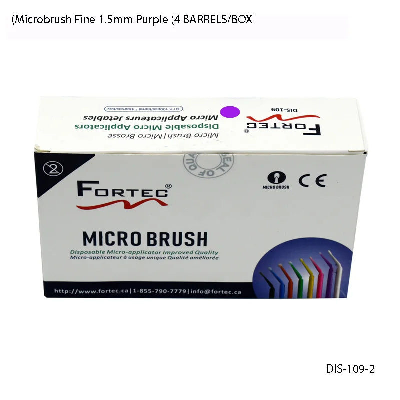 Microbrush Fine 1.5 MM (Purple) (4 pc/pk) - Fortec 