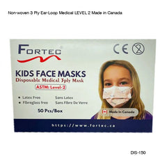 Non-woven 3 Ply Ear-Loop Medical LEVEL 2 Made in Canada - Fortec 