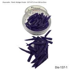 Plastic Wedges Purple: 16*2.6*2.4 mm 75 pcs/box - Fortec 