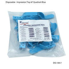 Impression Tray #7 Quadrant Blue Sac of 12 pcs - Fortec 