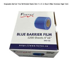 Disposable Barrier Film Perforated Sheets / Roll 4 in x 6 in Blue 0.05mm thickness Pape - Fortec 