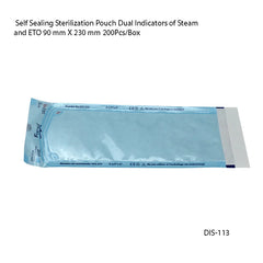 Self Sealing Sterilization Pouch Dual Indicators of Steam and ETO 90 mm X 230 mm 200 - Fortec 
